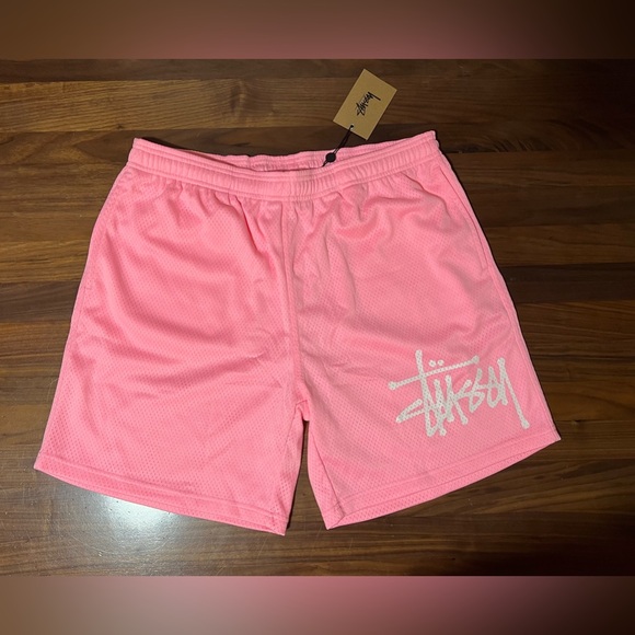 STUSSY Big Basic Mesh Shorts in Pink Men’s Size Large Brand New with Tags.